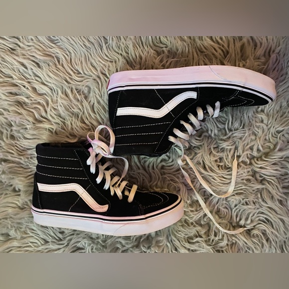 Vans Shoes - High Top Black Leather/Suede Vans